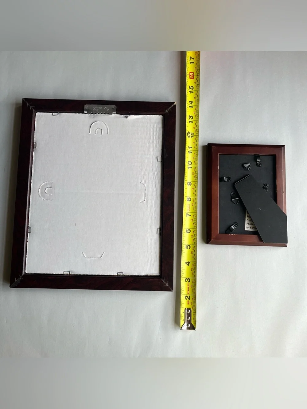 Vintage Wood Picture Photo Frames w/ Fine Art Prints-Set of 2